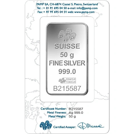 50 GRAM SILVER BAR