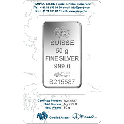 50 GRAM SILVER BAR